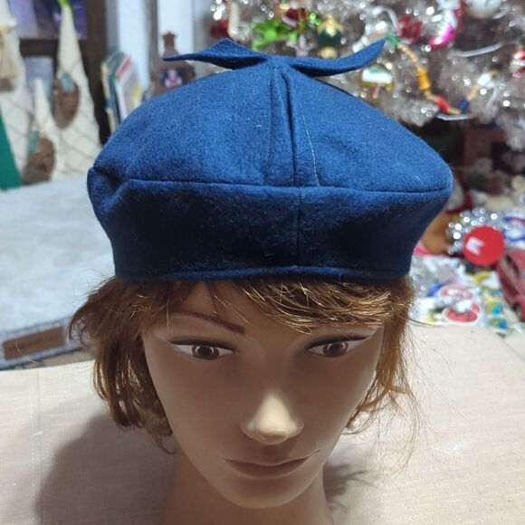 Womens 1940s Wool Felt Tam Beret Casque Hat Fascinator - Picture 2 of 6